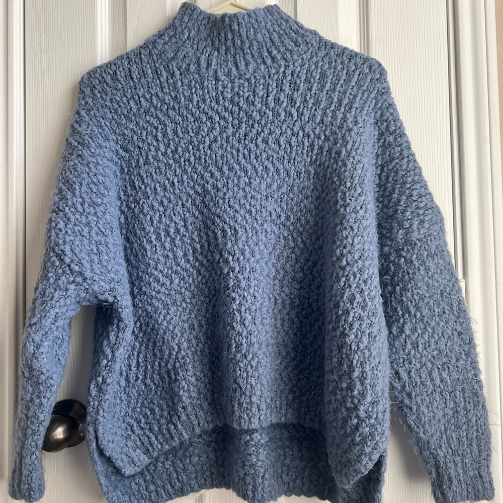 Altar'd State Textured Blue Turtleneck Sweater